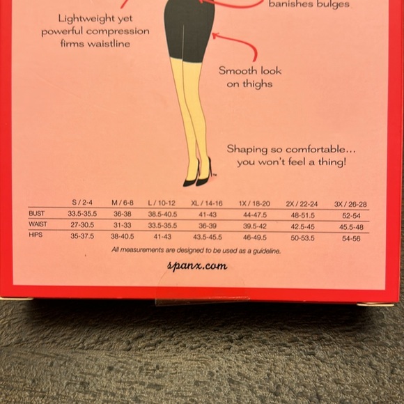 Spanx, Undie-tectable Midthigh, Black, Size Small - Picture 4 of 8